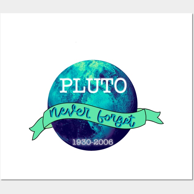 Never Forget Pluto Wall Art by The Paintbox Letters